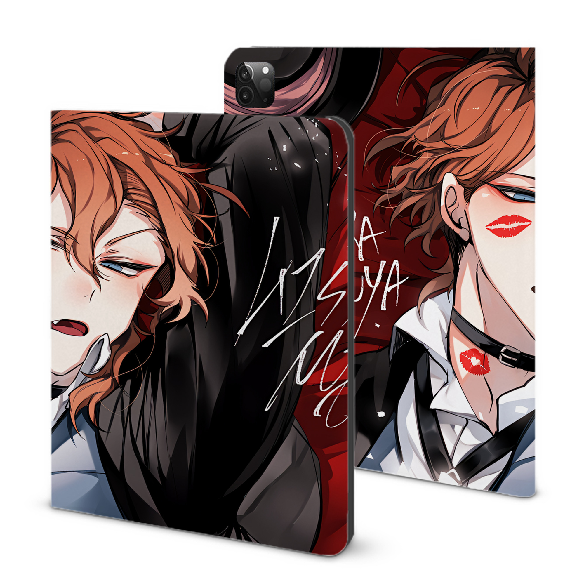 （画像用） 文豪ストレイドッグス Bungo Stray Dogs IPadケース ペンホルダー付き ブックスタイルデザイン